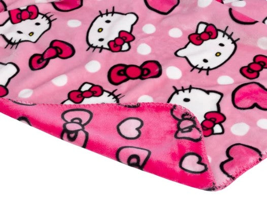 Hello Kitty Cloud Pillow & Reversible Throw Blanket Bundle – Ultra Soft & Cozy 2-Piece Set