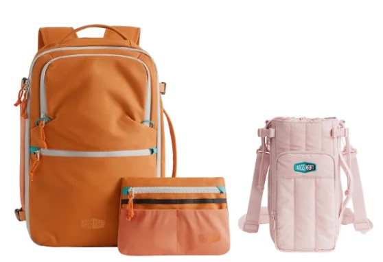 Bagsmart Faro 29L Travel Backpack Set with Crossbody Bag & Expandable Water Bottle Sling – Durable, Water-Resistant Carry-On