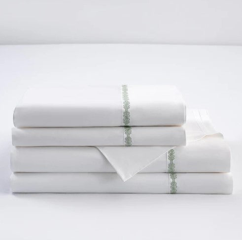 Laurel Embroidered Cotton Sheet Set – 350TC Hotel Style