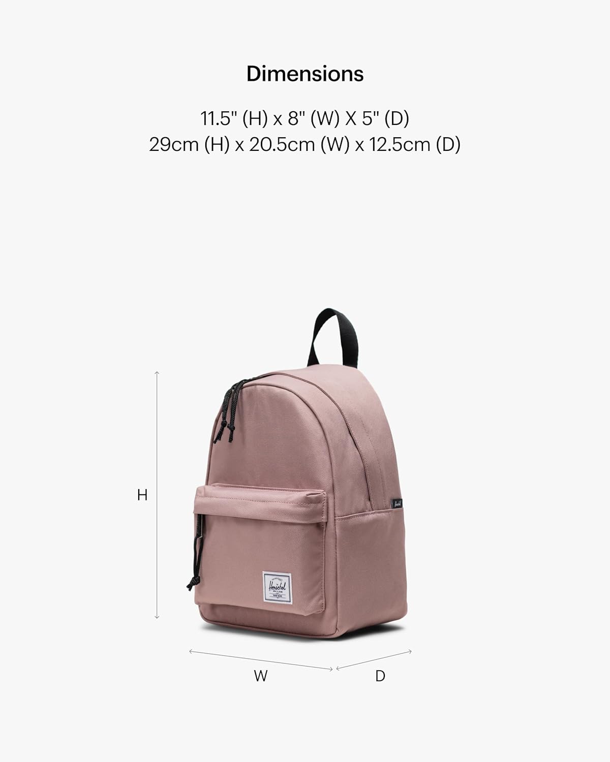 Herschel Classic Mini Backpack Ash Rose – Eco 6.5L Daypack