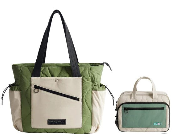 Bagsmart Vega 23L Travel Tote Bag with Walker Hanging Toiletry Organizer – 2-Piece Water-Resistant Set with Laptop Compartment