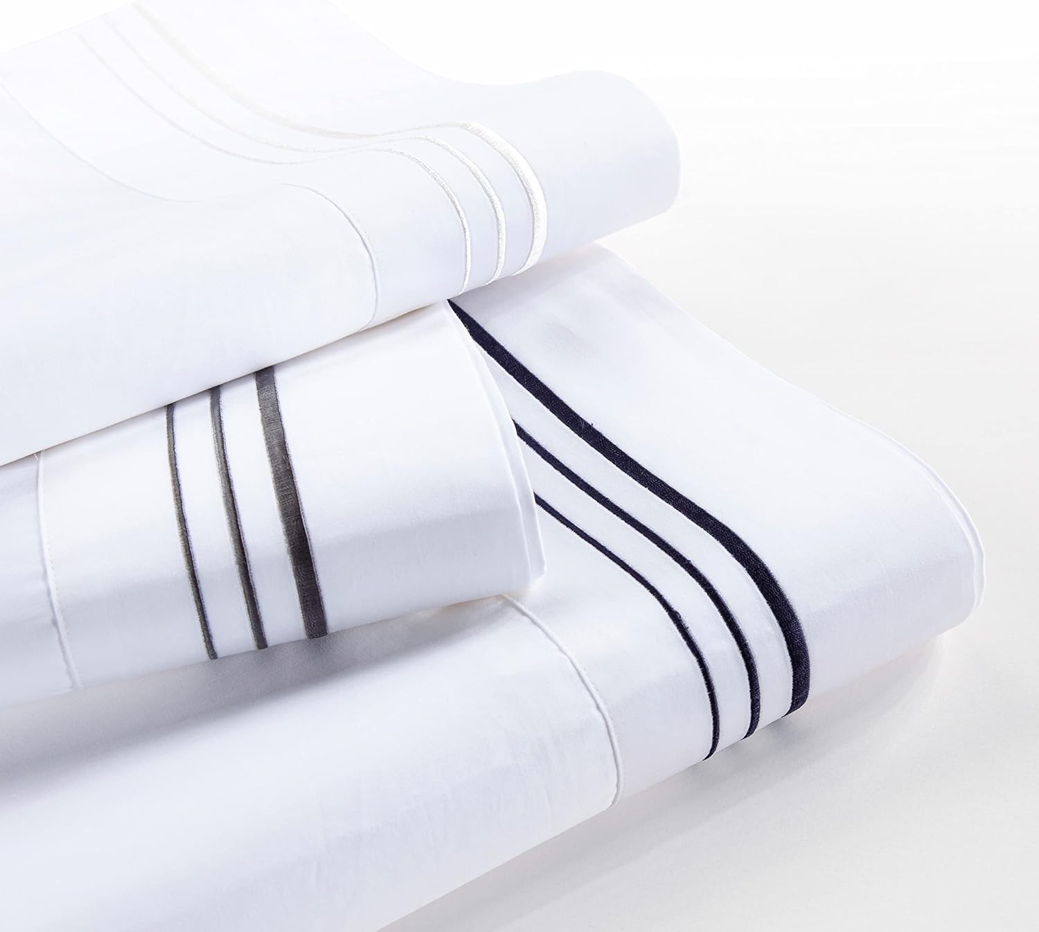 Queen Embroidered Cotton Sheet Set – 350TC Hotel Style