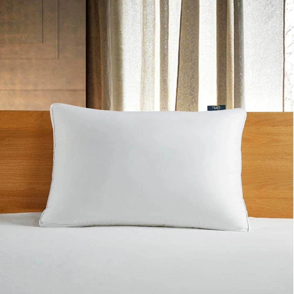 Serta® 300 Thread Count White Down Fiber Pillow – Hypoallergenic, Medium Firm for Side Sleepers