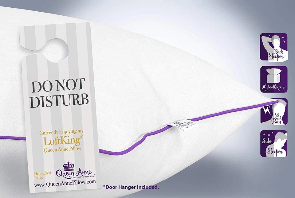 The LoftKing™ Extra Firm Bed Pillow – Premium Neck & Shoulder Support | Made in USA