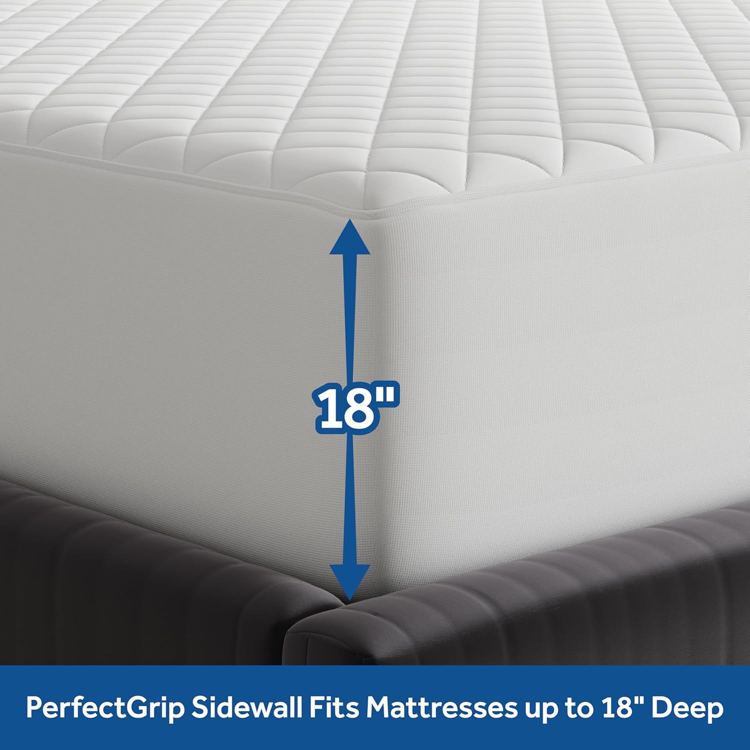 Sealy Luxury 100% Cotton Plush Mattress Pad with EternaLoft Fill – White