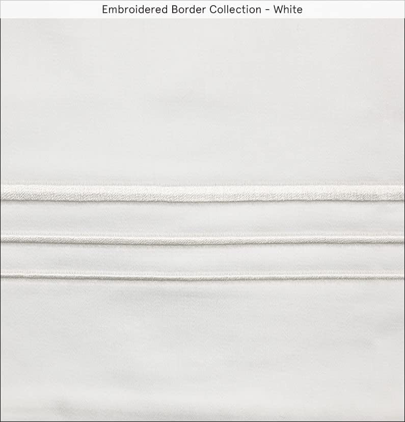 Queen Embroidered Cotton Sheet Set – 350TC Hotel Style