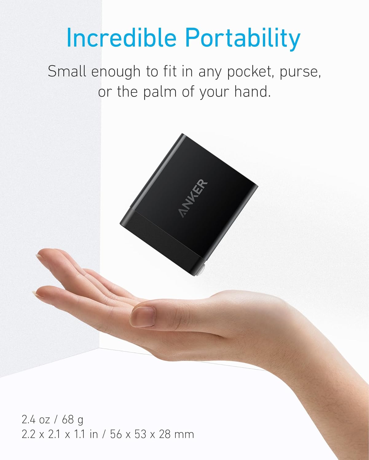 Anker Quick Charge 3.0 USB Wall Charger – 18W Fast Charger for Android & iOS Devices – PowerPort+ 1 Compatible with Samsung Galaxy, Note, LG, iPhone, iPad & More