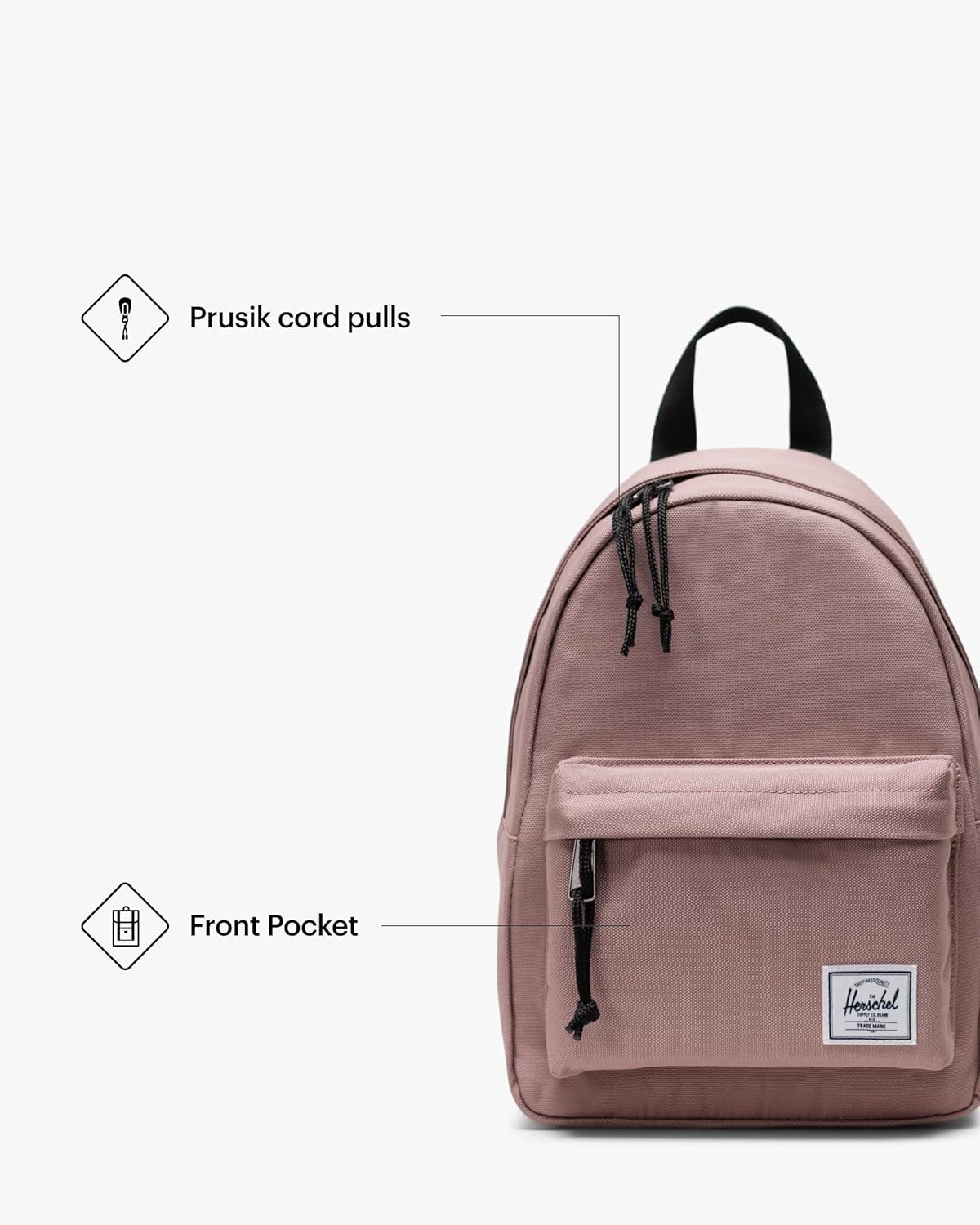 Herschel Classic Mini Backpack Ash Rose – Eco 6.5L Daypack