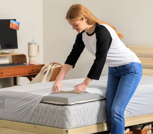 Sealy Dorm Sleep Bundle – Charcoal Memory Foam 3-Piece Twin XL Set