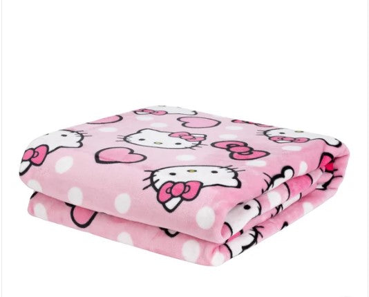 Hello Kitty Cloud Pillow & Reversible Throw Blanket Bundle – Ultra Soft & Cozy 2-Piece Set