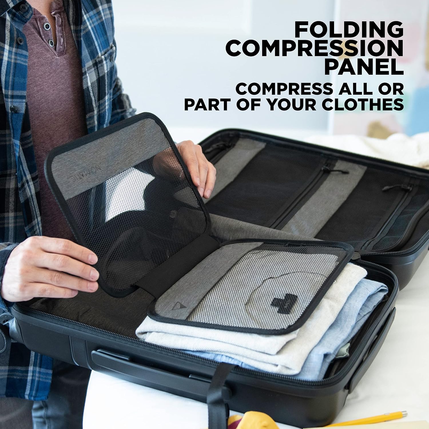 NOMATIC Carry-On Executive Luggage – 29L Hard Shell Suitcase with Removable Tech Case for 1–3 Day Business Travel | Fits 16" Laptop | TSA-Approved, Spinner Wheels, Lightweight & Durable
