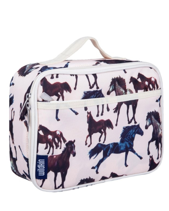 Wildkin Kids Insulated Lunch Box in Blue – Durable, reusable, BPA-free lunch bag with pockets for school and travel