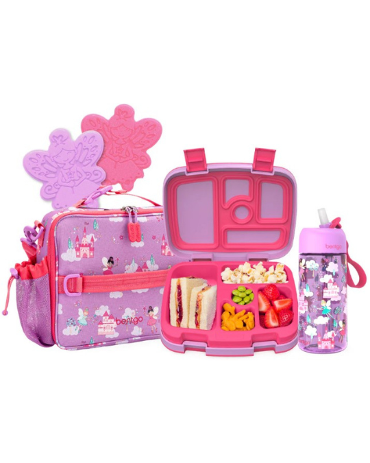 Bentgo kids lunch set, leak-proof bento lunch box for kids, insulated lunch bag with water bottle, kids lunch kit with ice packs, back to school lunch set