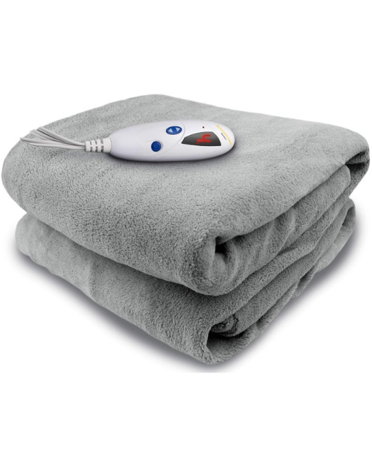Biddeford Microplush Electric Heated Throw Blanket – Adjustable Heat, Auto Shut-Off, Machine Washable, 50" x 60"