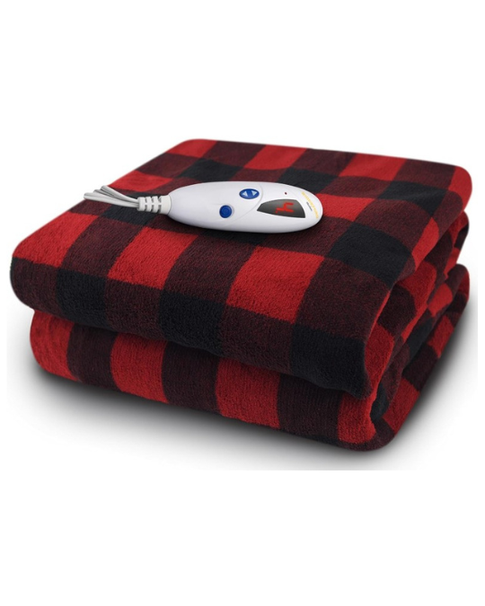 Biddeford Microplush Electric Heated Throw Blanket – Adjustable Heat, Auto Shut-Off, Machine Washable, 50" x 60"