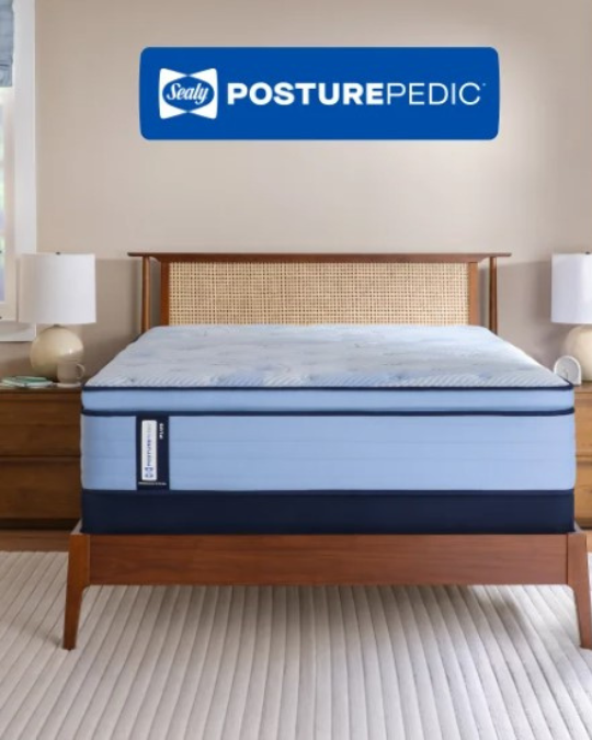Sealy Posturepedic Plus Prosser Hills firm mattress, Sealy plush pillow top mattress cooling technology, Sealy Posturepedic queen mattress firm support, Sealy king size mattress with coil edge system, Sealy California king mattress firm and plush options