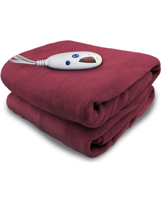 Biddeford Microplush Electric Heated Throw Blanket – Soft polyester, 6 heat settings, auto shut-off, machine washable, 50 x 60 inches