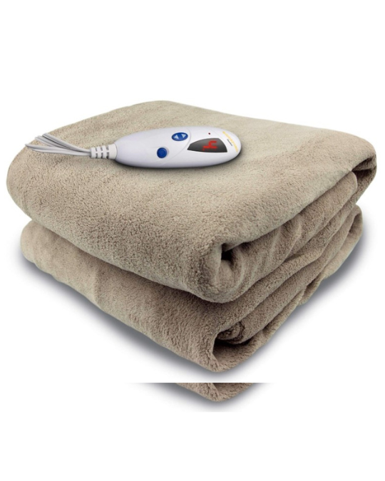 Biddeford Microplush Electric Heated Throw Blanket – Adjustable Heat, Auto Shut-Off, Machine Washable, 50" x 60"
