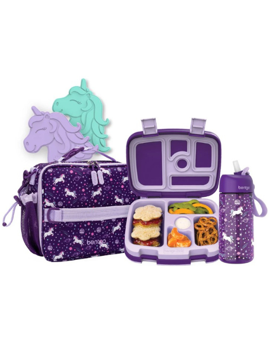 Bentgo® Kids Back to Lunch Set – Lunch Box, Bag, Bottle & Ice Packs