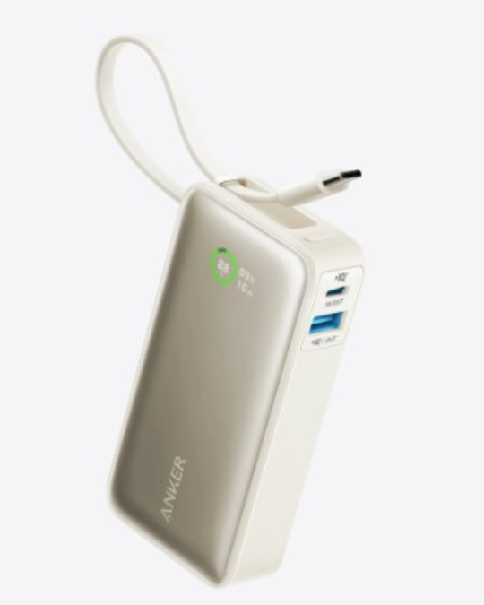 Anker Nano Power Bank with USB-C, 30W fast charging power bank, compact Anker charger, portable USB-C battery pack, Anker 10000mAh power bank