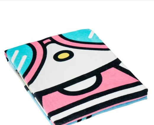 Hello Kitty Outdoor Picnic Blanket & Beach Towel Set – Zippered Travel Blanket with Carry Strap & Oversized Cotton Towel – 2-Piece Bundle