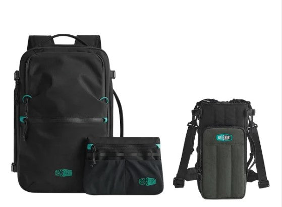 Bagsmart Faro 29L Travel Backpack Set with Crossbody Bag & Expandable Water Bottle Sling – Durable, Water-Resistant Carry-On