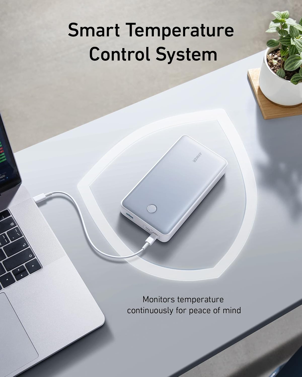 Anker PowerCore 24K 65W Power Bank – 24,000mAh Portable Charger for Laptop, MacBook, iPhone 15/14/13, iPad, Apple Watch & More | Fast Charging Battery Pack with Dual USB-C Ports