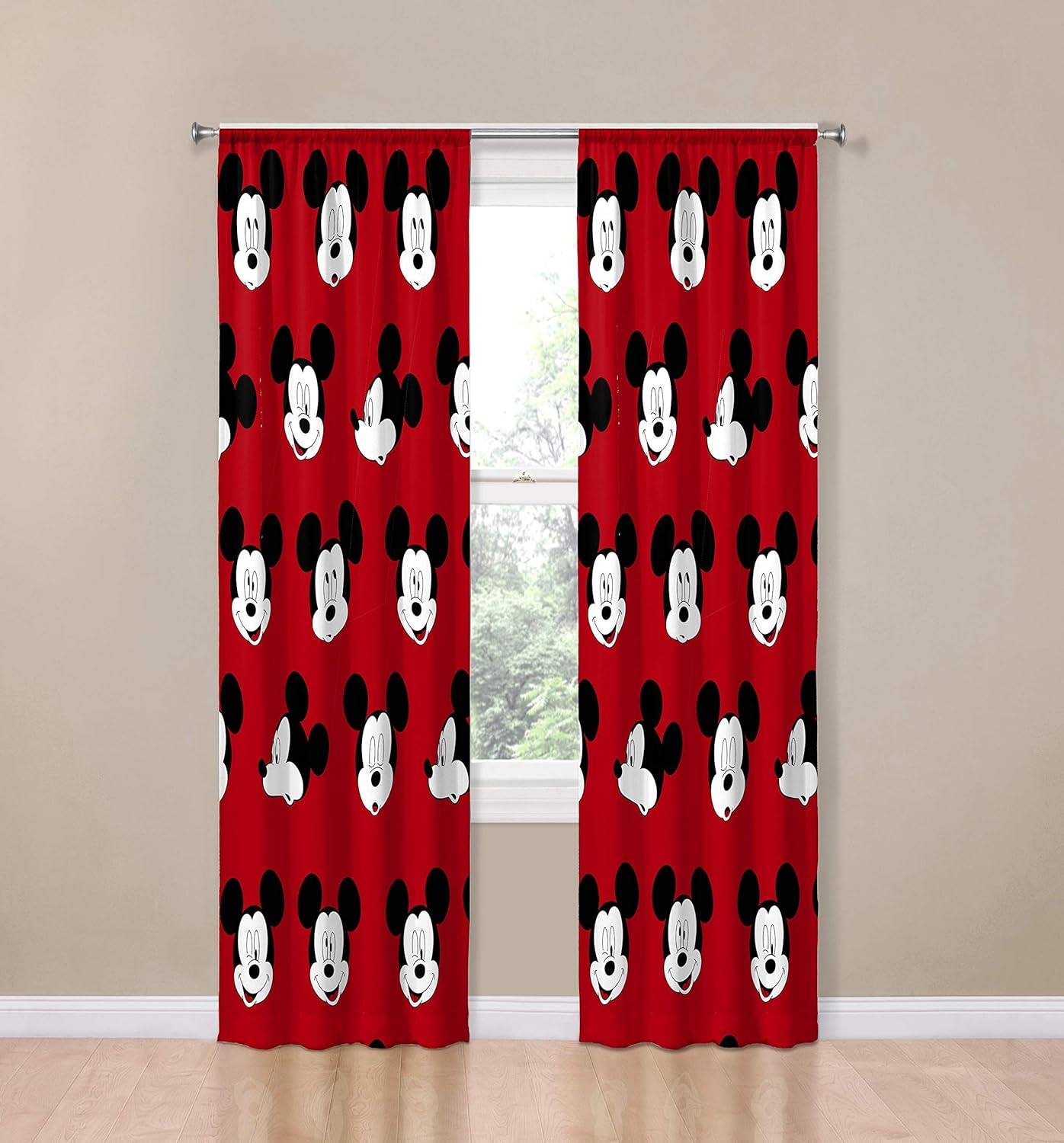 Disney Mickey Mouse Twin Bedding & Curtains Bundle – 8-Piece Set for Kids