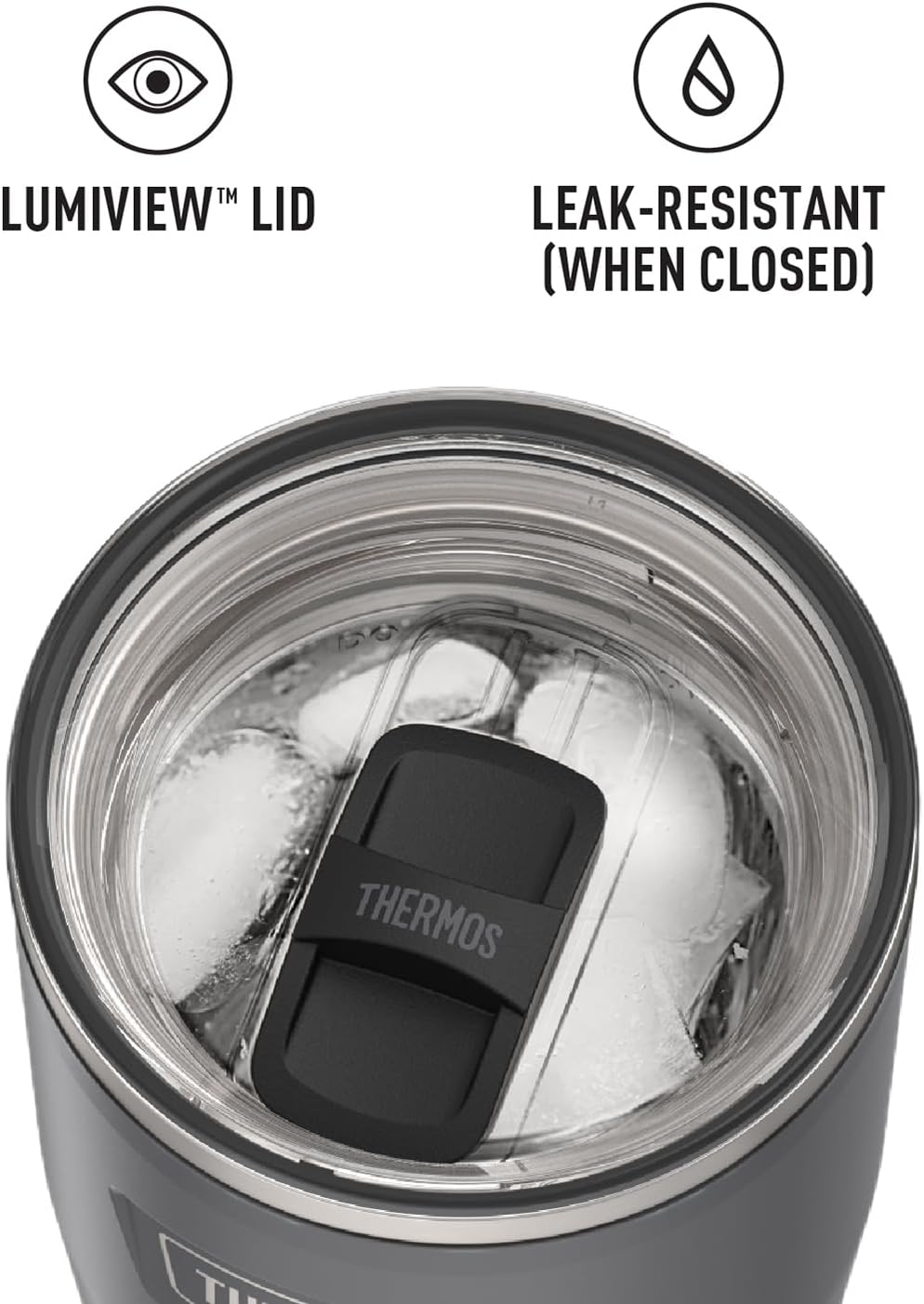 THERMOS ICON SERIES 24oz Stainless Steel Cold Tumbler with Slide Lock – Granite