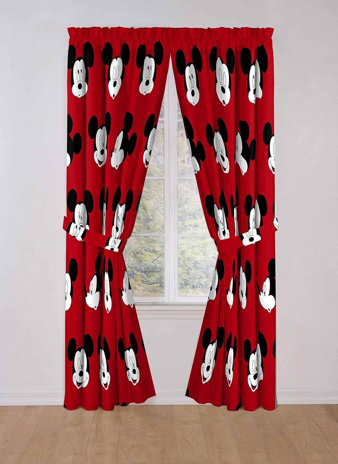 Disney Mickey Mouse Twin Bedding & Curtains Bundle – 8-Piece Set for Kids