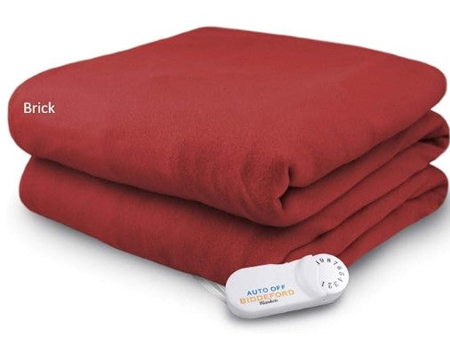Biddeford Comfort Knit Heated Throw – Cozy Fleece with Adjustable Heat