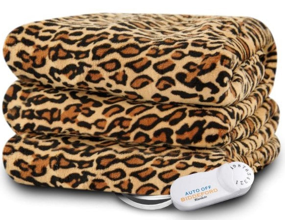 Biddeford Comfort Knit Heated Throw – Cozy Fleece with Adjustable Heat