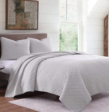 Twin Cotton Gauze Comfort Quilt Set – Stonewashed Soft