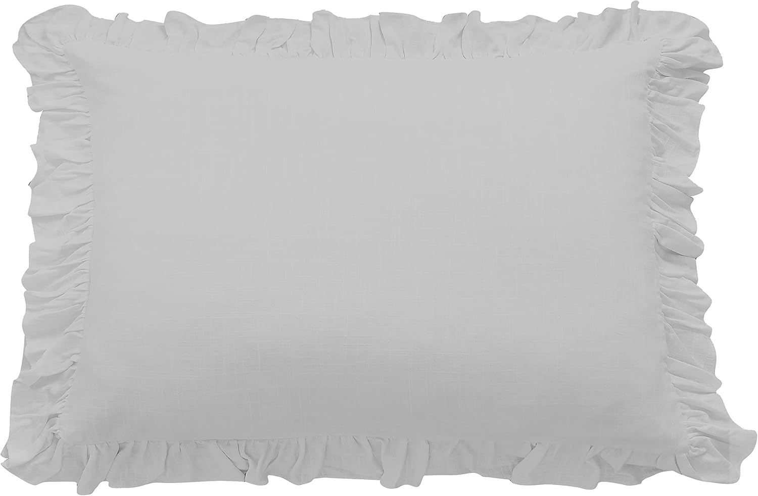 Lily Washed Linen Ruffled Dutch Euro Pillow – 27x39"