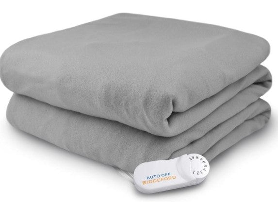Biddeford Comfort Knit Heated Throw – Cozy Fleece with Adjustable Heat