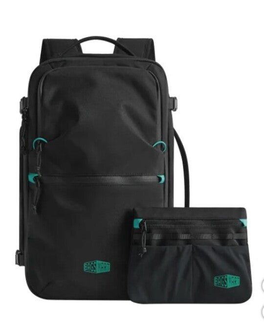 Bagsmart Faro 29L Travel Backpack Set with Crossbody Bag & Expandable Water Bottle Sling – Durable, Water-Resistant Carry-On