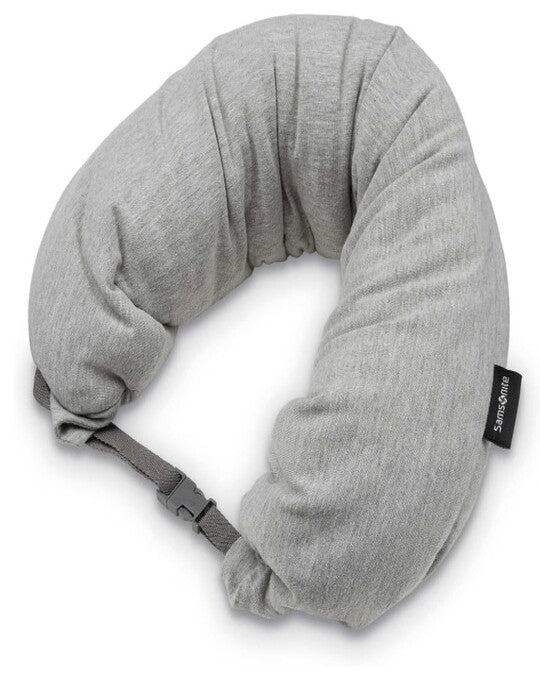 Samsonite Microbead 3-in-1 Travel Neck Pillow – Frost Grey – Multi-Use Support for Neck, Back, Legs & Feet – Ultra-Soft, Compact & Lightweight