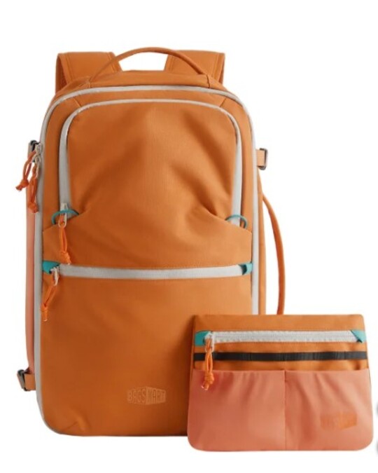 Bagsmart Faro 29L Travel Backpack Set with Crossbody Bag & Expandable Water Bottle Sling – Durable, Water-Resistant Carry-On