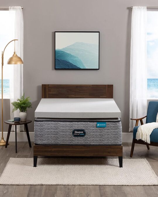 BEAUTYREST Black Diamond™ 3” Cooling Memory Foam Mattress Topper – King Size