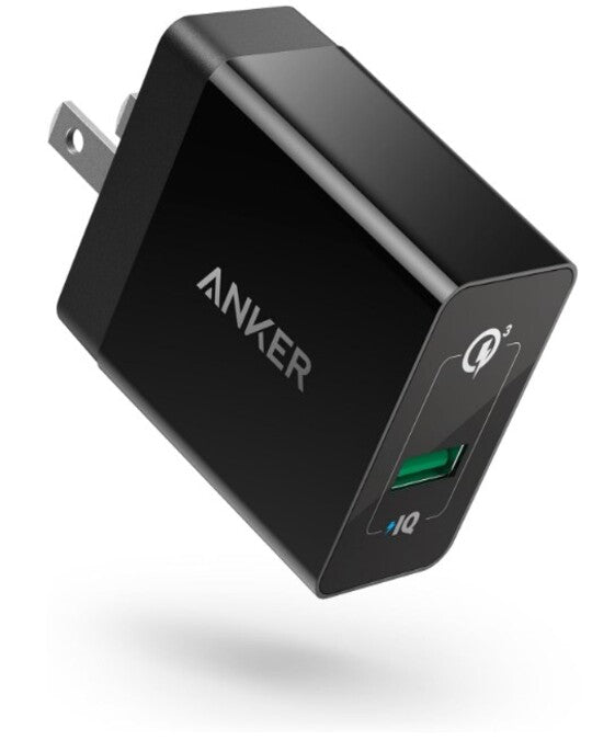 Anker Quick Charge 3.0 USB Wall Charger – 18W Fast Charger for Android & iOS Devices – PowerPort+ 1 Compatible with Samsung Galaxy, Note, LG, iPhone, iPad & More