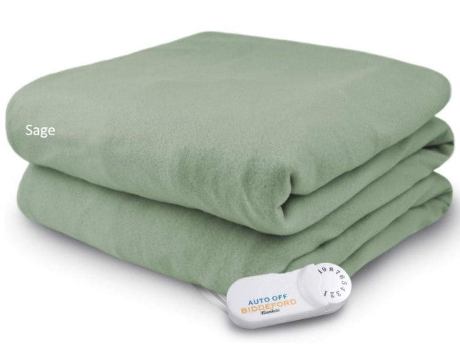 Biddeford Comfort Knit Heated Throw – Cozy Fleece with Adjustable Heat