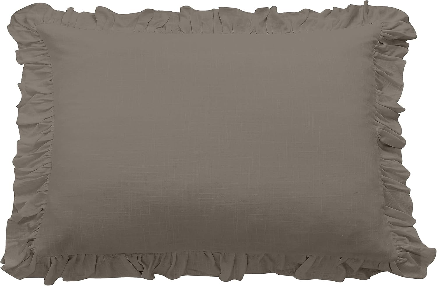 Lily Washed Linen Ruffled Dutch Euro Pillow – 27x39"
