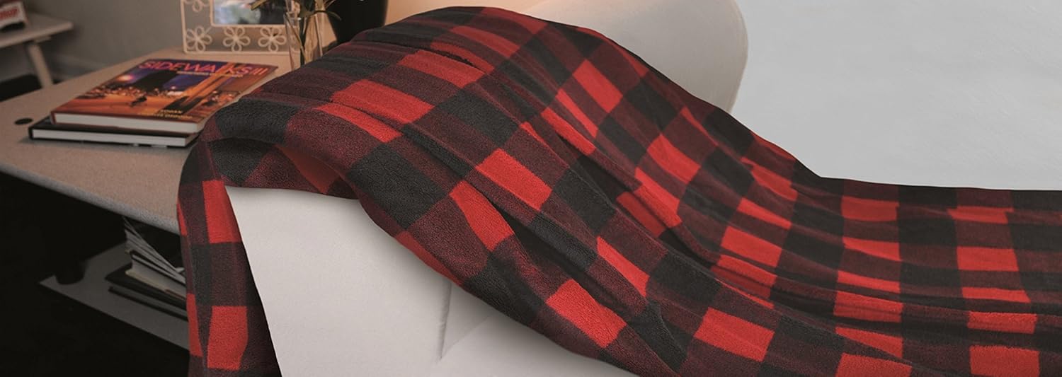 Biddeford Microplush Electric Heated Throw Blanket – Adjustable Heat, Auto Shut-Off, Machine Washable, 50" x 60"
