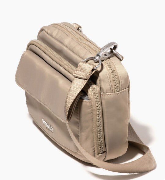 Modern Double Zip Crossbody Bag – RFID Protection, Convertible