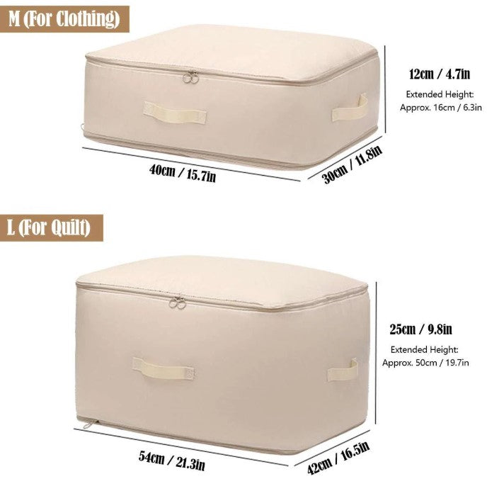 3-Pack Space-Saving Compression Storage Bags for Bedding & Clothes