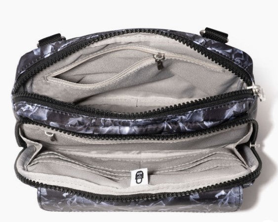 Modern Double Zip Crossbody Bag – RFID Protection, Convertible