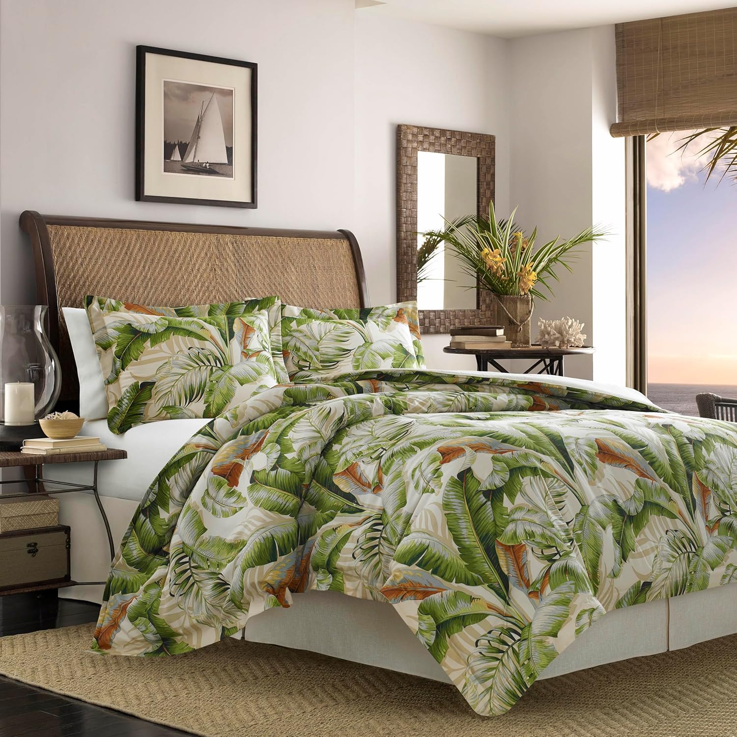 Palmiers King Comforter Set – Tropical Cotton Bedding
