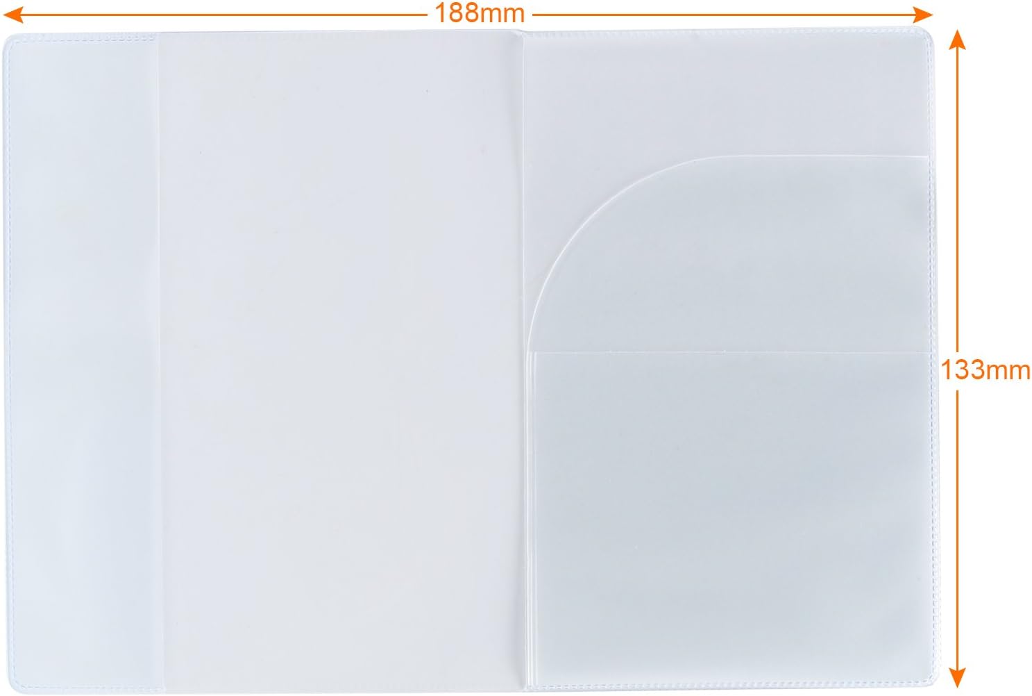 5-Pack Clear Passport Covers – Durable Vinyl Protector Cases