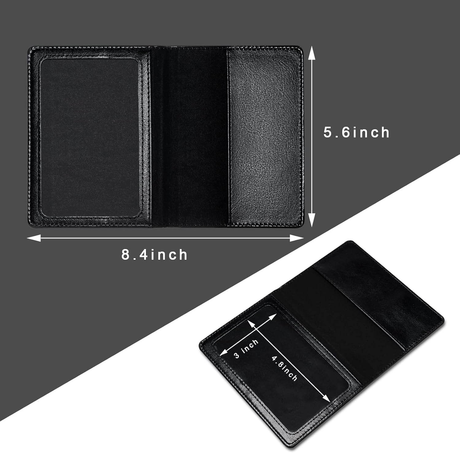 2 Pcs Passport Holders – Ultra Slim PU Leather Travel Wallet (Black & Pink)