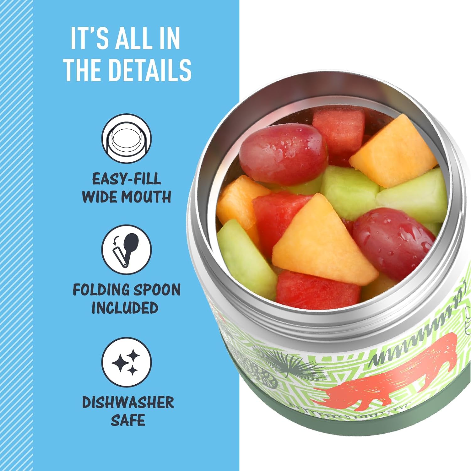 Thermos FUNtainer® 10oz Kids Food Jar – Vacuum Insulated with Spoon & Labels